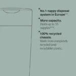 Tommee Tippee Twist & Click Nappy Disposal Bin. The Only Nappy Bin that Wraps Baby's Nappies Individually to Help Stop Bad Smells Escaping. Guaranteed germ protection, Holds 33 Nappies for Less Mess, and Fewer Trips to the Outside Bin. - Image 8