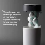 Tommee Tippee Twist & Click Nappy Disposal Bin. The Only Nappy Bin that Wraps Baby's Nappies Individually to Help Stop Bad Smells Escaping. Guaranteed germ protection, Holds 33 Nappies for Less Mess, and Fewer Trips to the Outside Bin. - Image 7