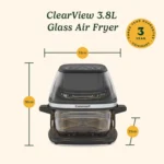 Cuisinart ClearView Glass Air Fryer 3.8L | Prep, Cook & Serve From One Glass Basket | 6-in-1 Air Fry, Roast, Bake, Grill | PFAS-Free Glass + Top Window - Image 8